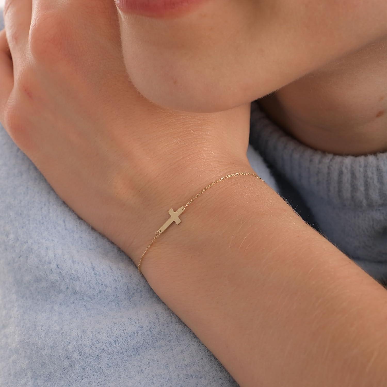 Our Honest Review of the MIONZA 14k Solid Gold Cross Bracelet