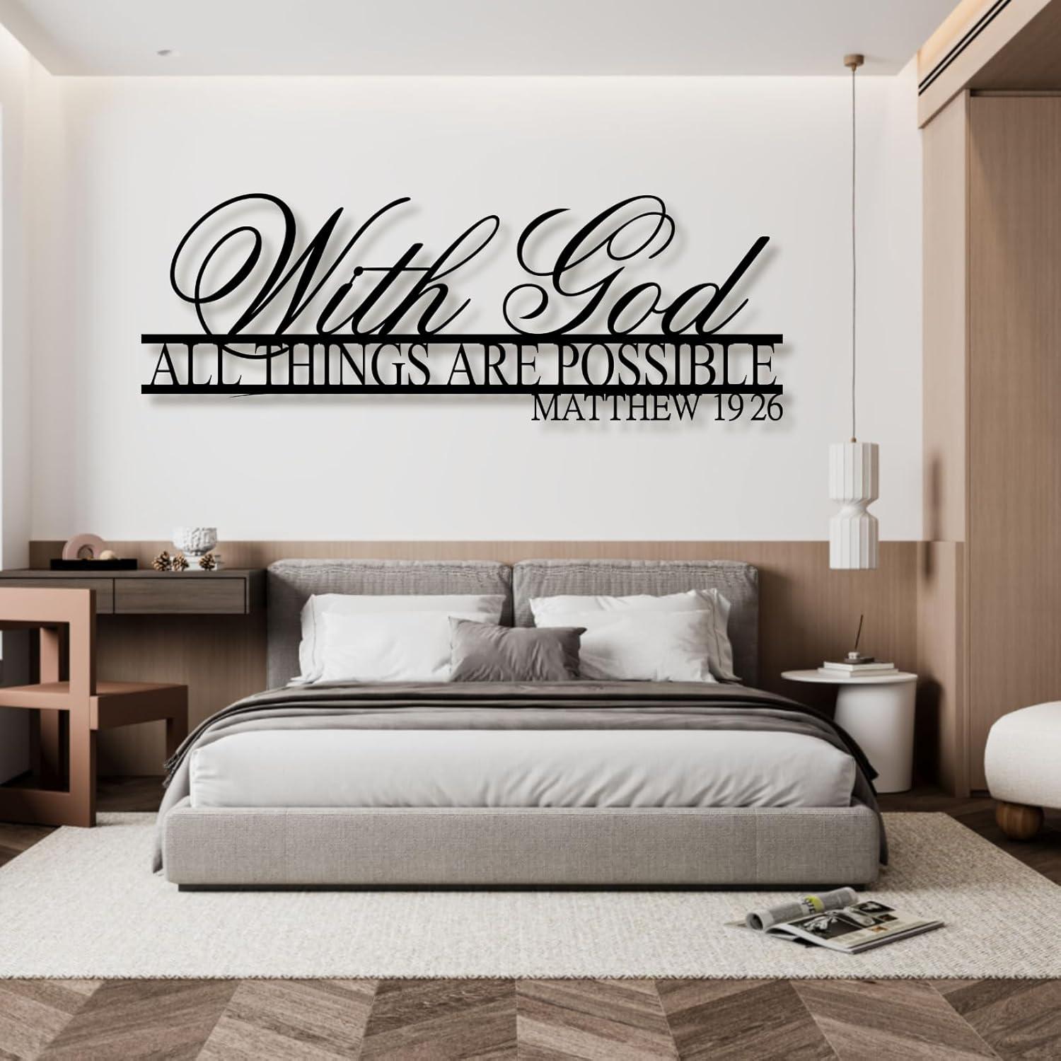 Our Review: Inspiring “With god All Things Are Possible” metal Art