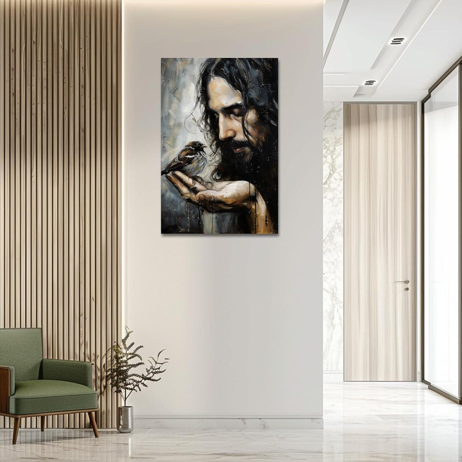 Our Review of PBXBJY Jesus Canvas: Beautiful, Ready to‍ Hang Decor