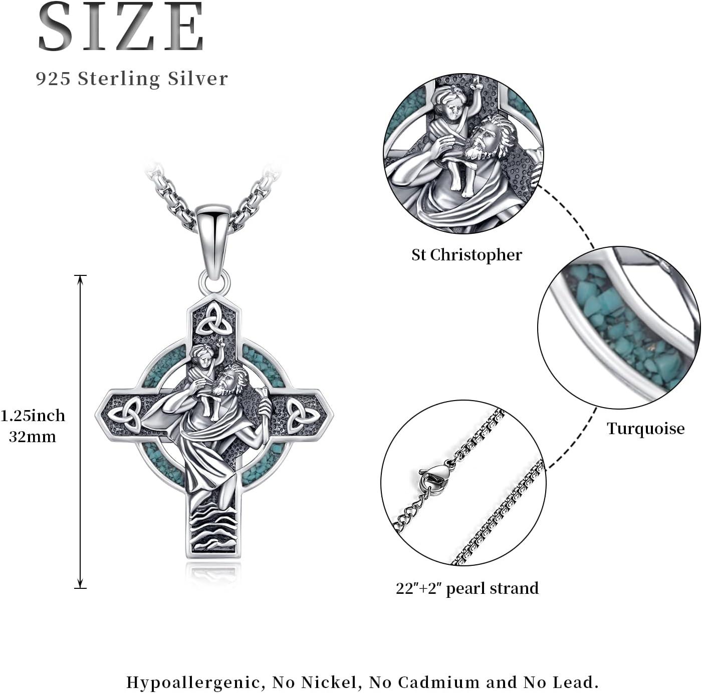 Our Review of the St Christopher 925 Sterling silver Cross⁤ Necklace