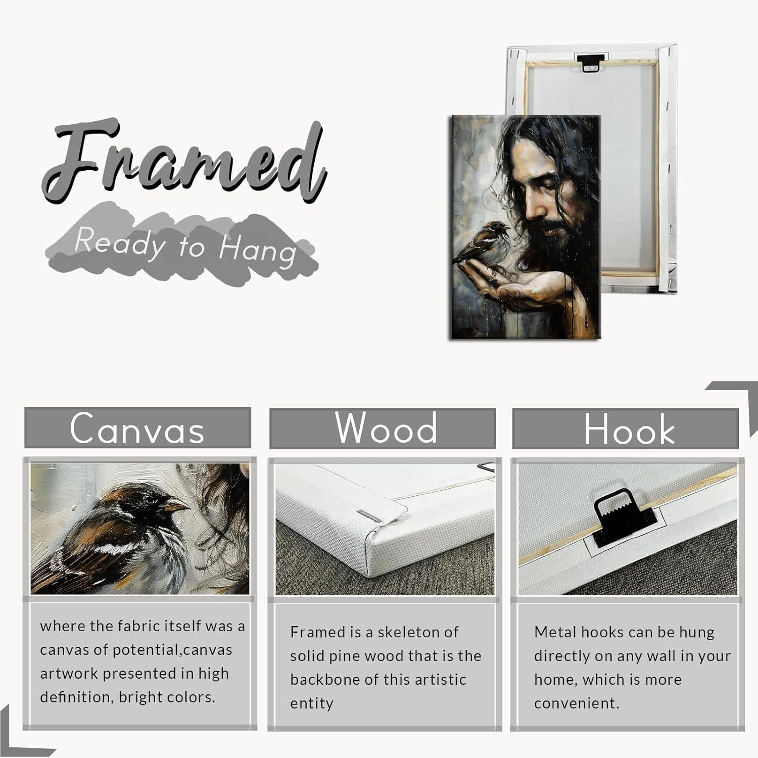Our Review of PBXBJY Jesus Canvas: Beautiful, Ready to Hang Decor