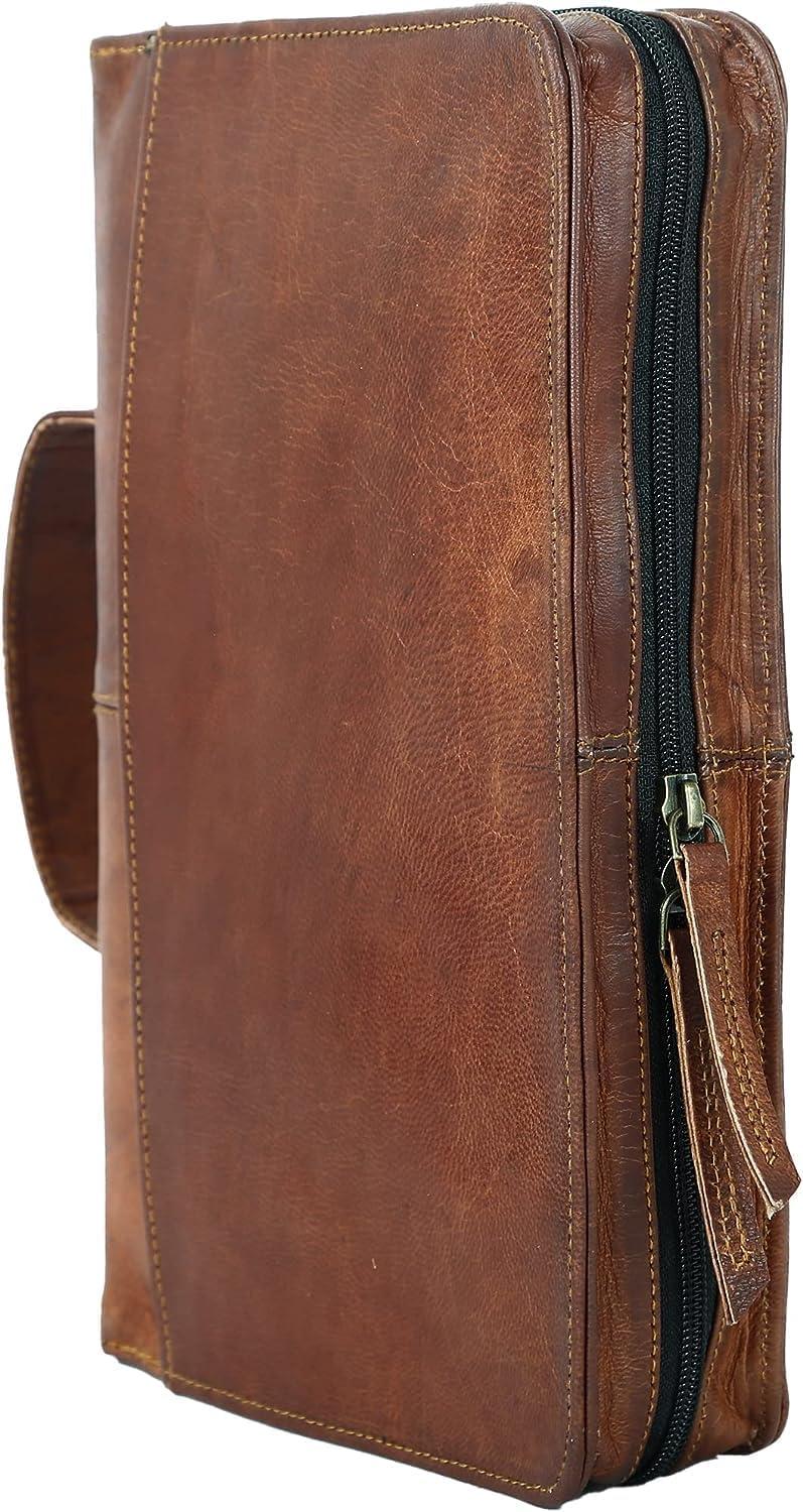 Our Review of the Large Leather Bible Cover with Handle & Pocket