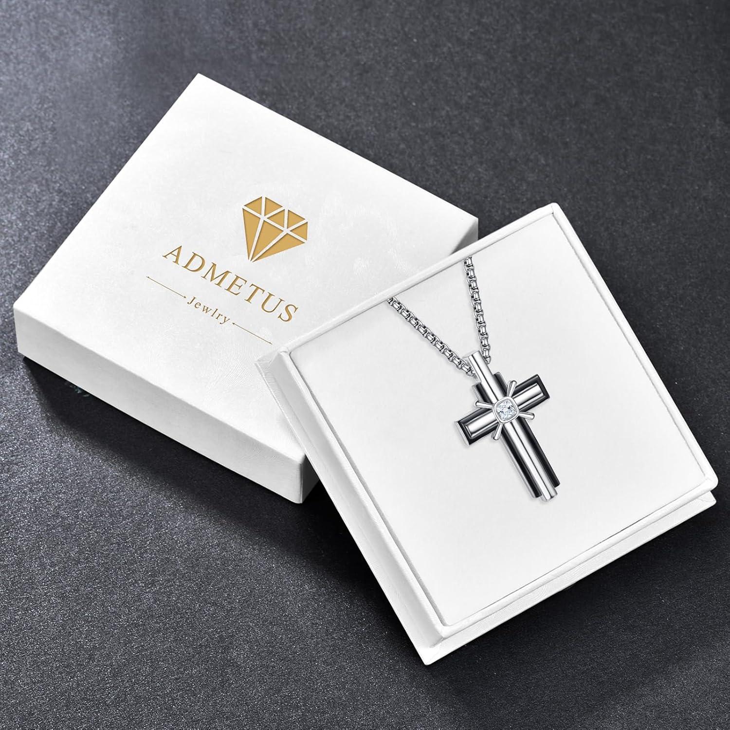 Our Honest Take on the ADMETUS Sterling Silver Cross Necklace for Men