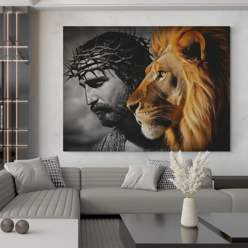 Why We Love the Jesus and lion Canvas Wall Art in Our Home