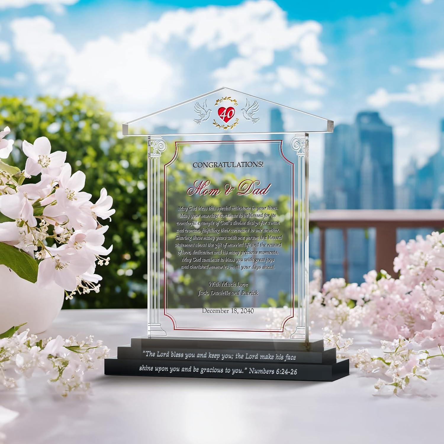 Our Review of the Personalized 40th ⁢Anniversary Crystal Gift for Parents