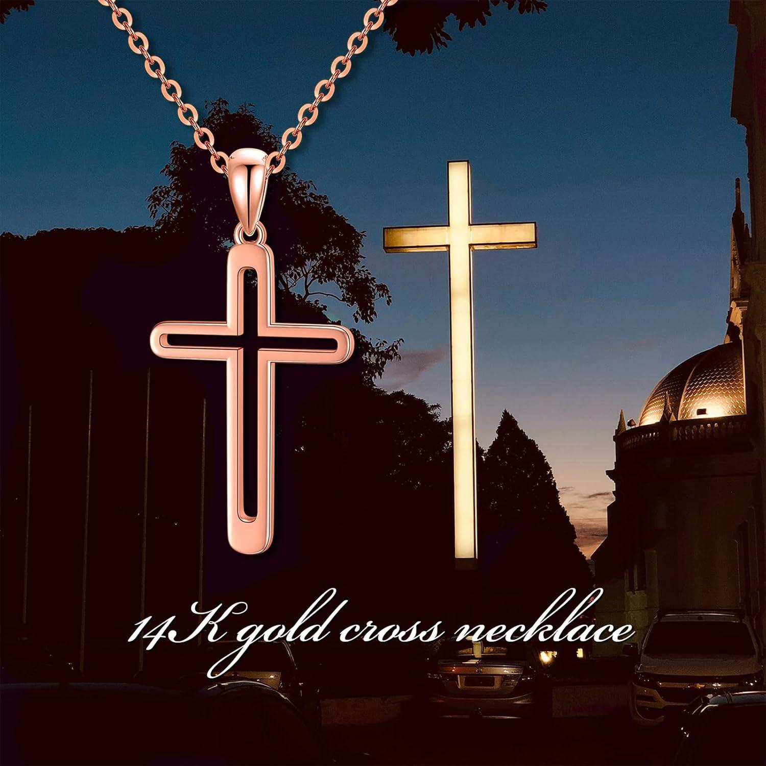 Our Honest Take on the 14K Solid gold Cross Necklace for Women