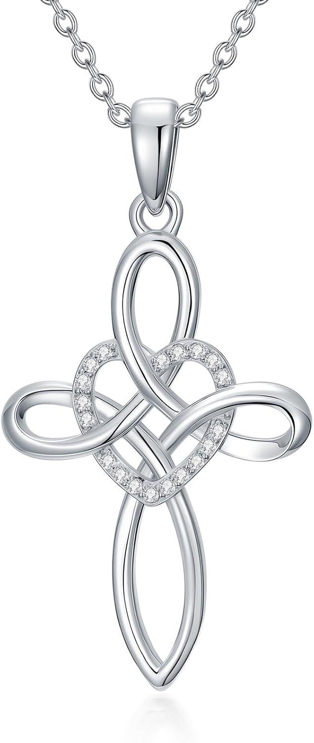 Our Review of ⁣the ZBA Diamond Celtic Knot Cross Necklace for Women