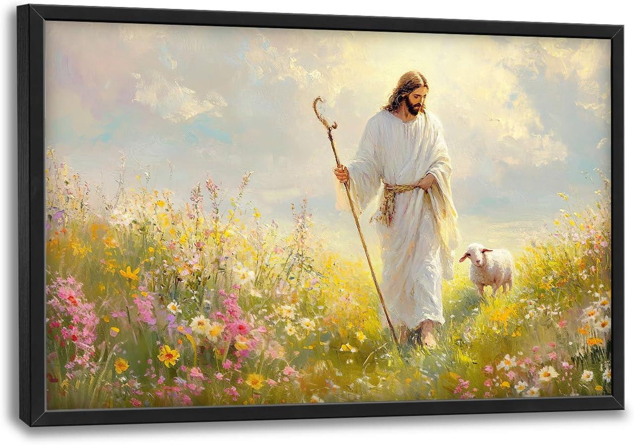 Our Review of the Jesus and Lamb Wall Art: Vibrant & Meaningful decor