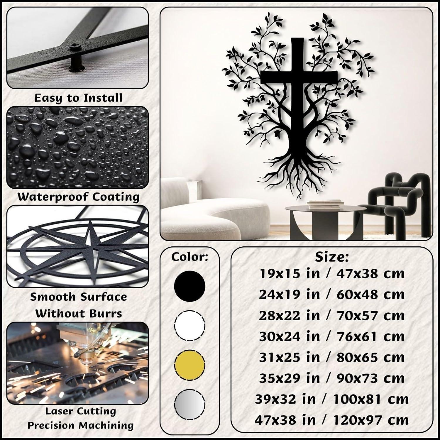 Our Review of the PengKuo Jesus Cross Metal wall Art: Elegant & Meaningful Decor