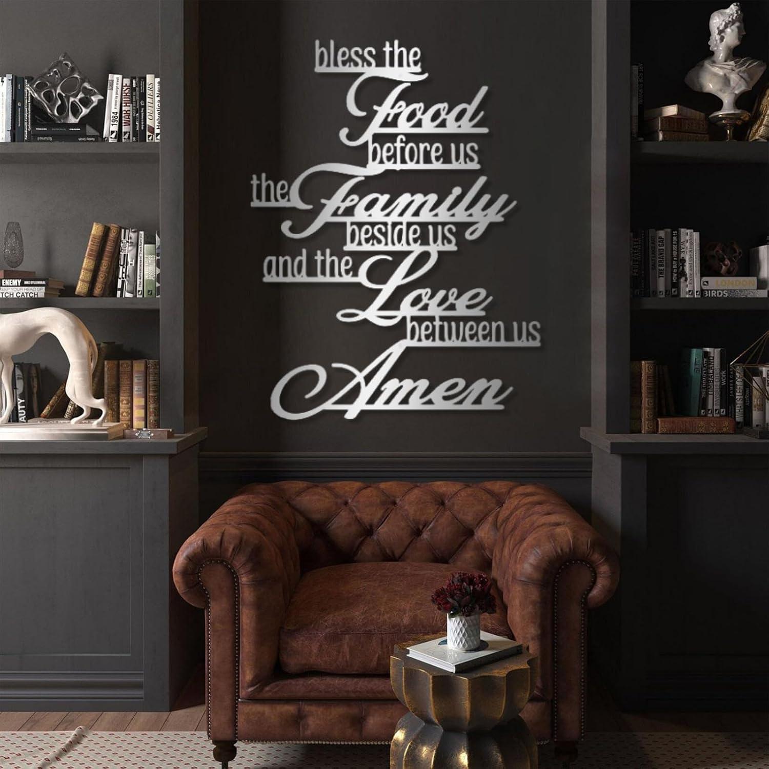 Why We Love the “Bless the Food Before Us” Metal Wall Art