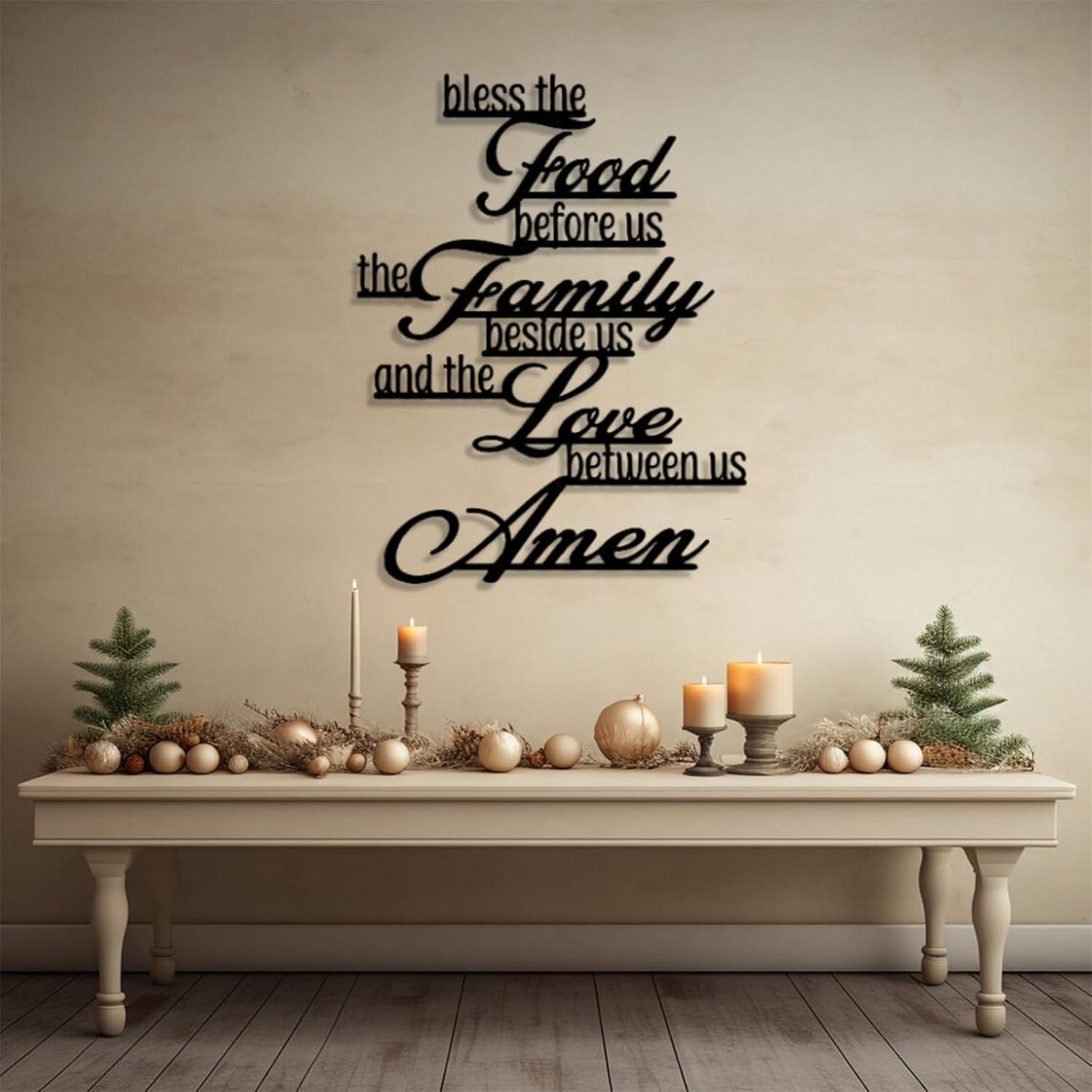 Why We Love the “Bless the Food Before Us” Metal Wall Art