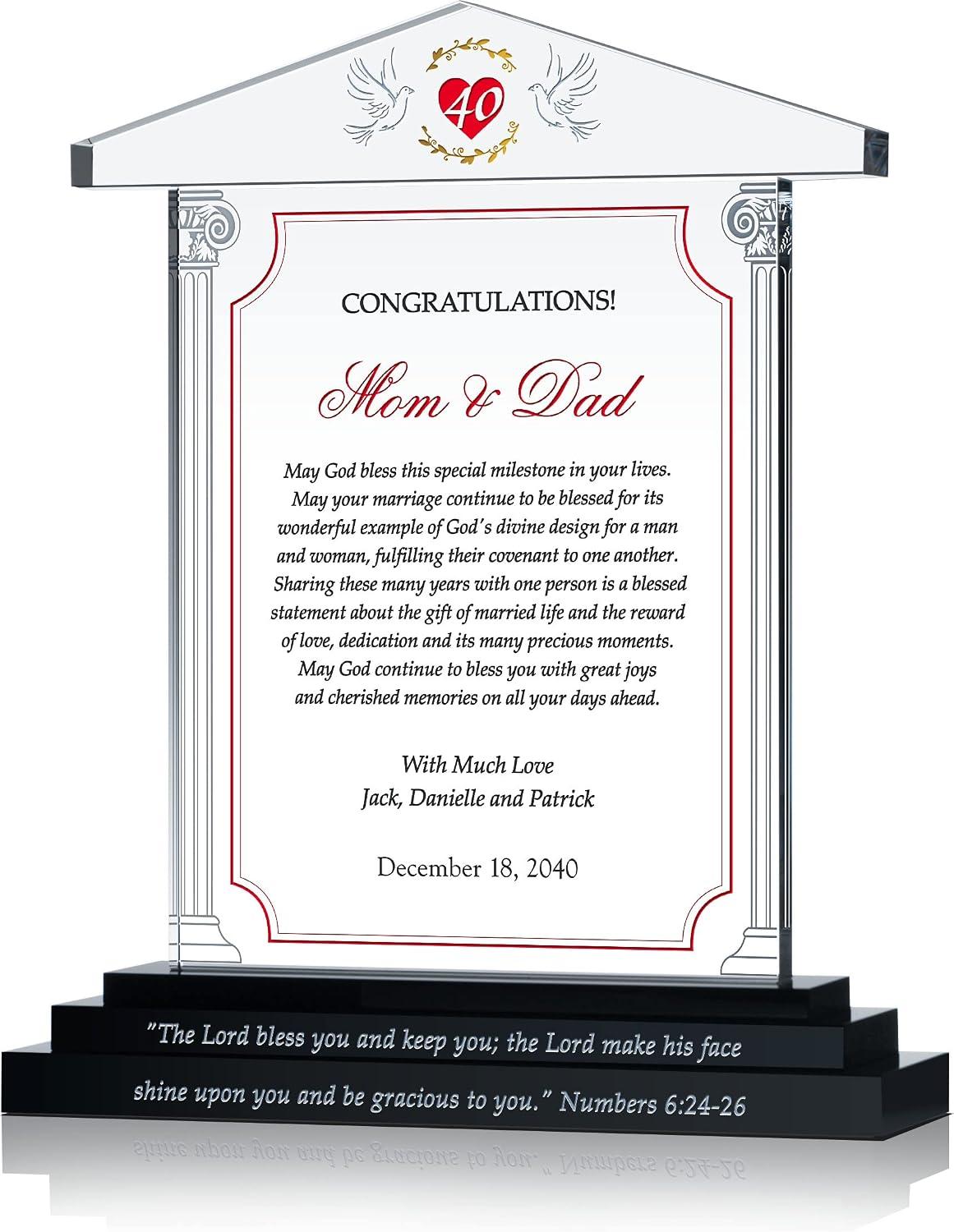 Our ⁢Review of the Personalized 40th ‍Anniversary Crystal Gift for Parents