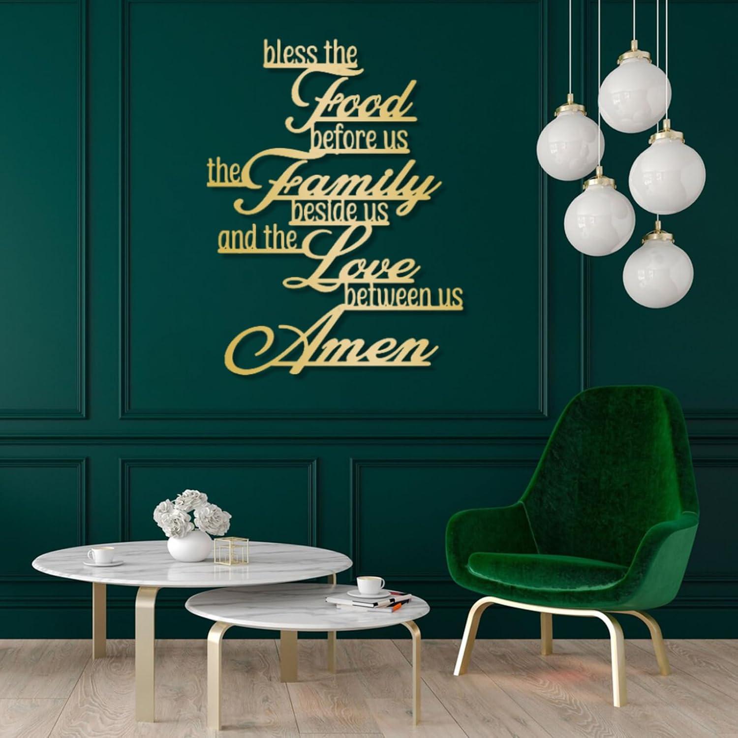 Why We Love the “Bless the food Before Us” Metal Wall Art