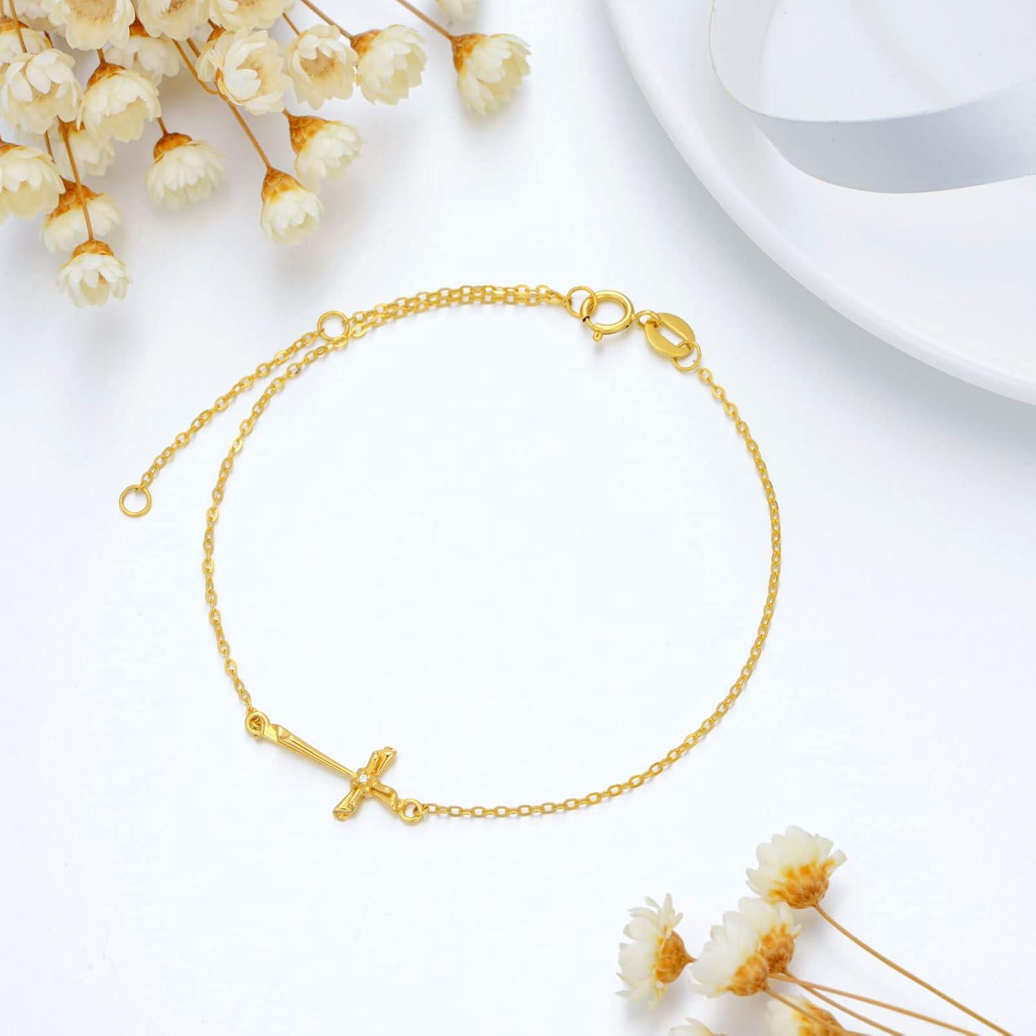 Our Honest Take on SISGEM​ 14K Gold⁣ Cross ‍Bracelets‌ for Women