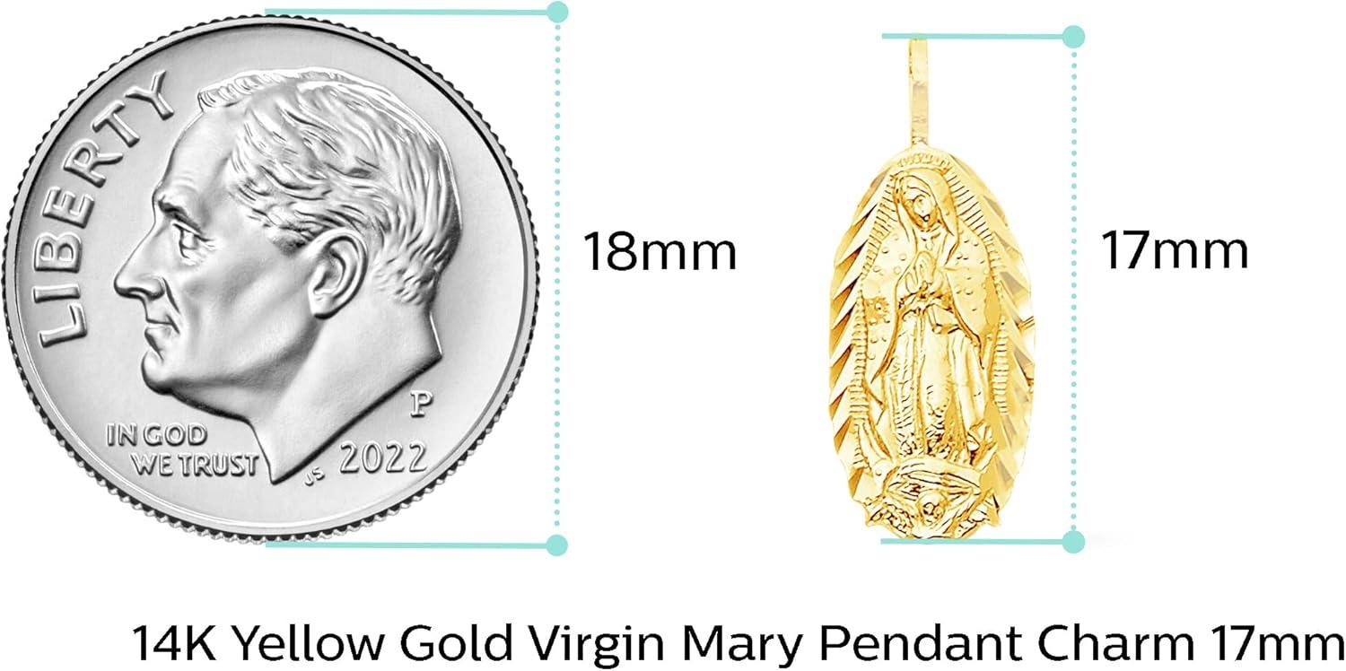 Our Review of the 14K Gold Virgin Mary Pendant Charm
