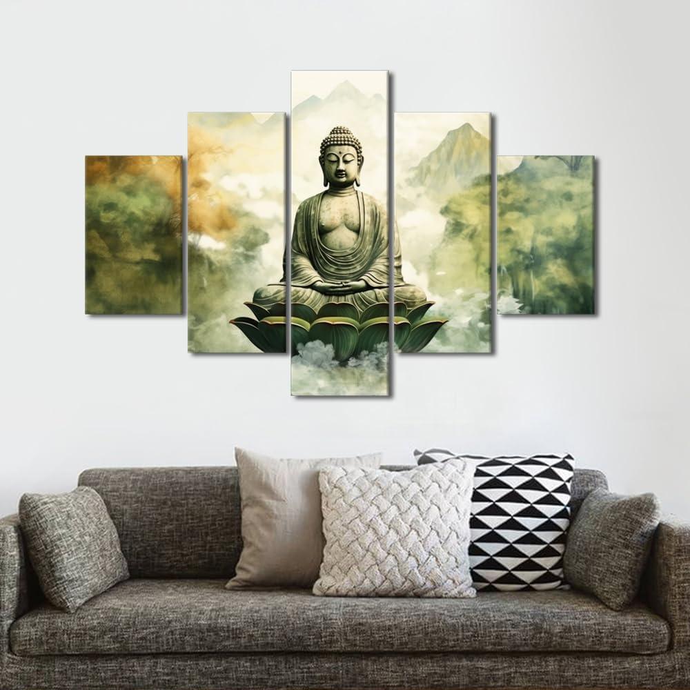 Our Review: 5⁤ Piece Buddha Canvas⁣ Wall Art for Any ‍Space