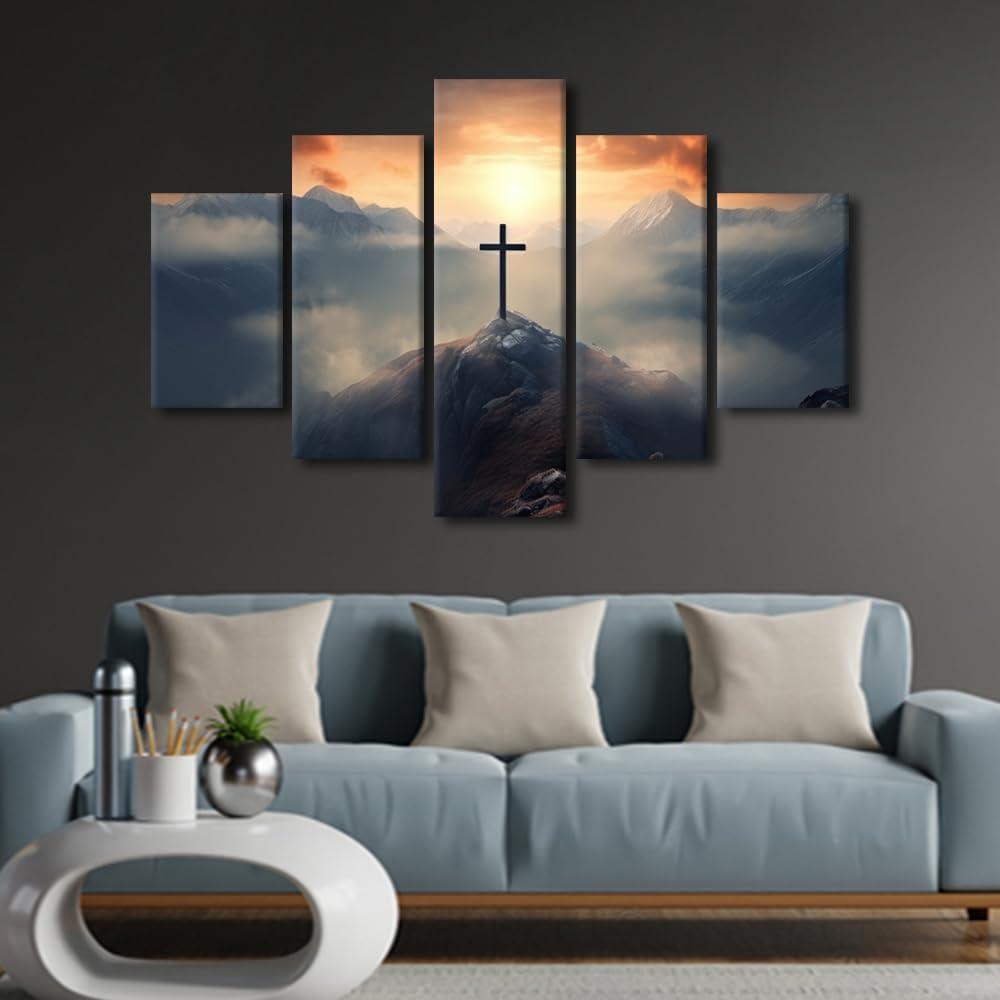 Our Honest Review: 5-Panel Jesus Canvas Wall⁣ Art for Home