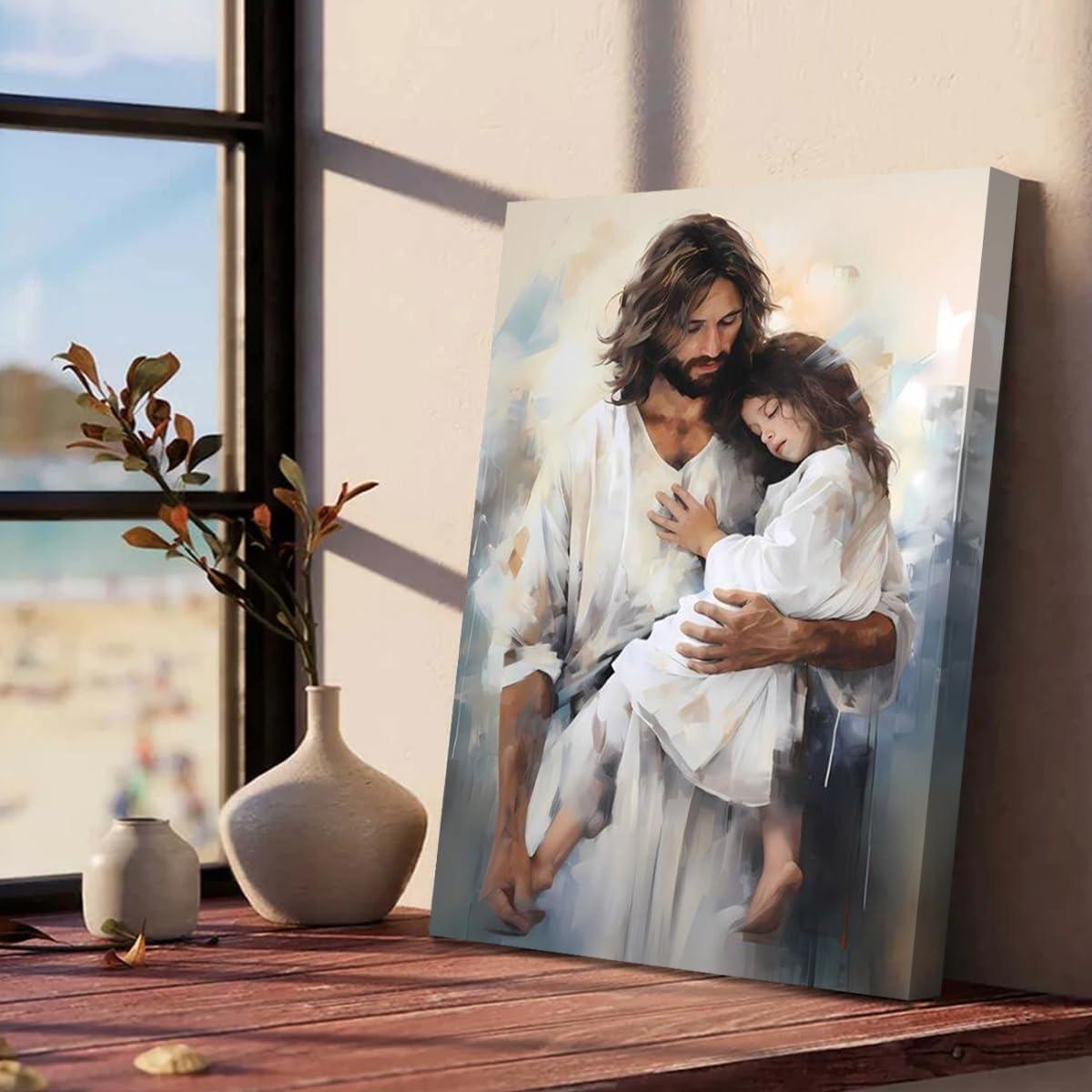 How We⁤ Loved the Jesus and Girl Christian Canvas Wall Art