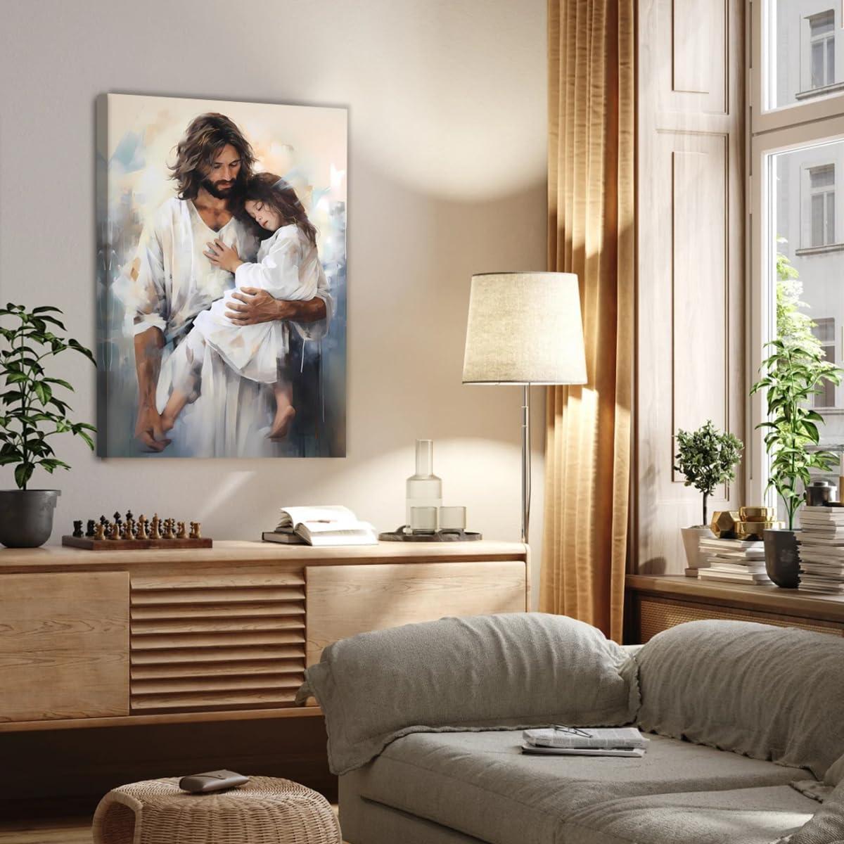 How we Loved the jesus ​and⁤ Girl Christian Canvas​ Wall Art