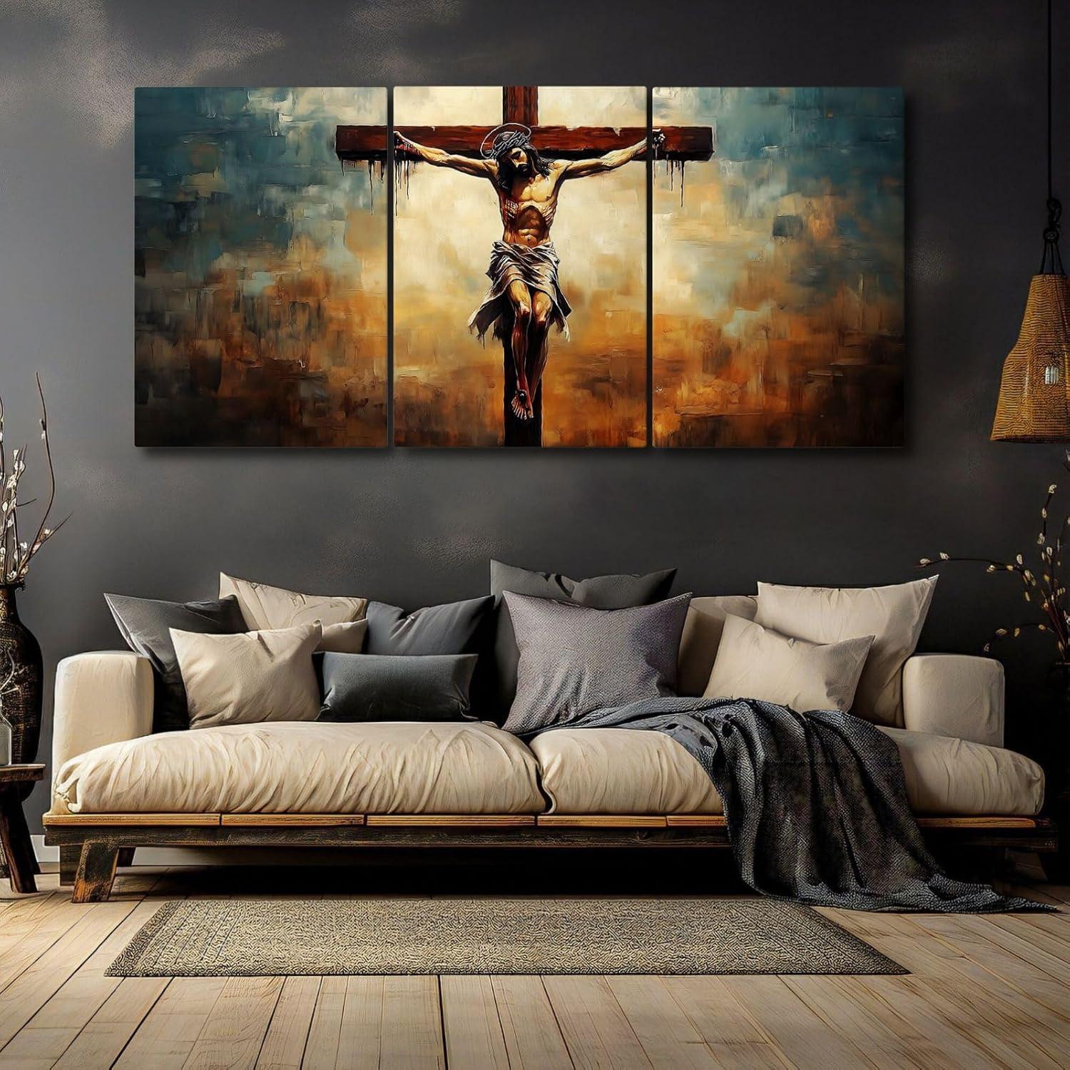Our Honest Review: Sawjug Jesus Cross Canvas Wall Art Set