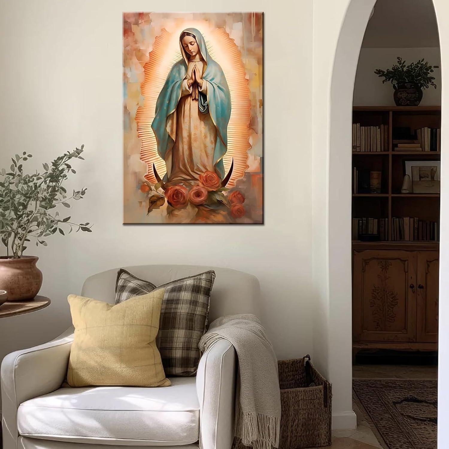 Why We Love the Catholic Mother Mary Framed Wall Art Decor