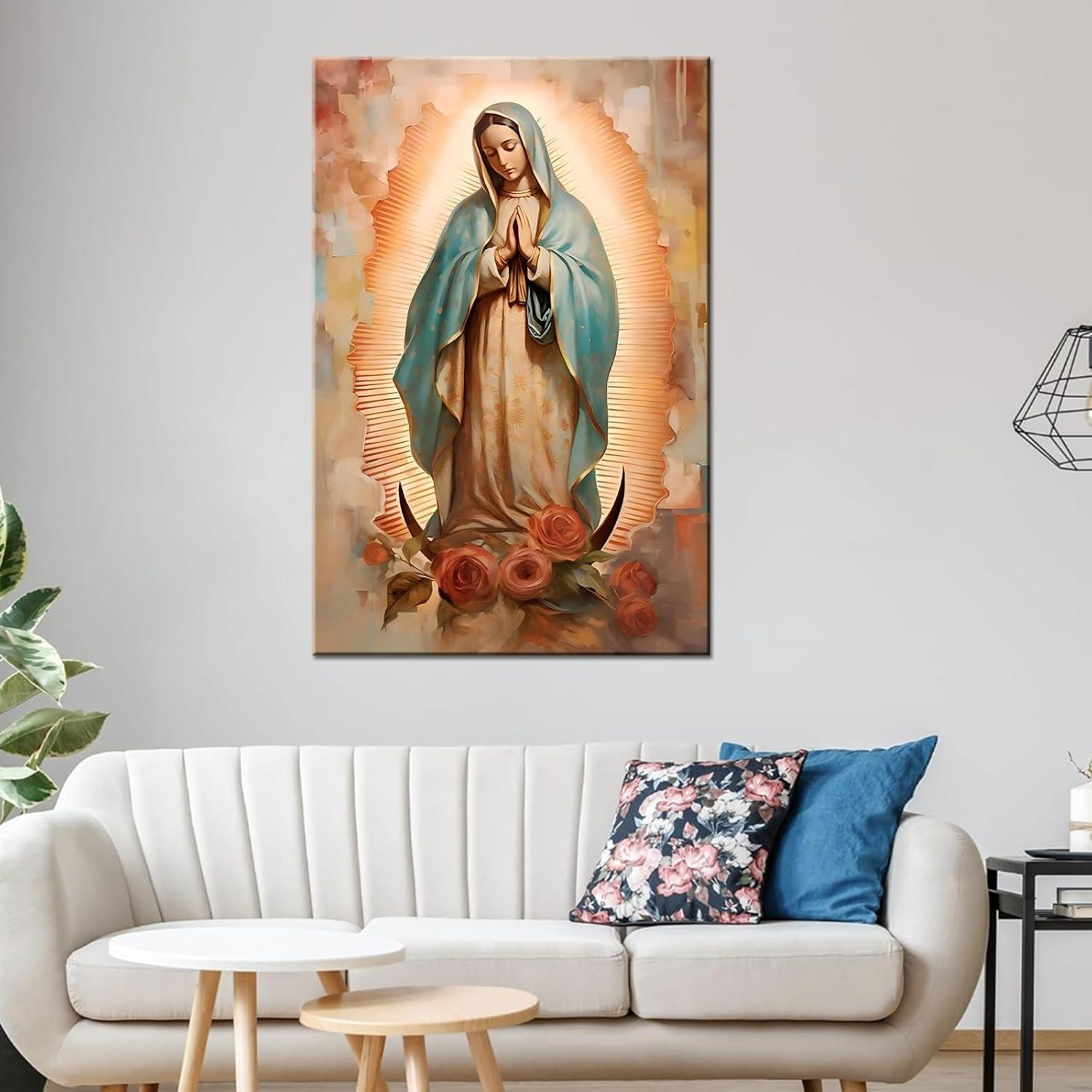 Why we Love the Catholic Mother Mary Framed Wall Art decor
