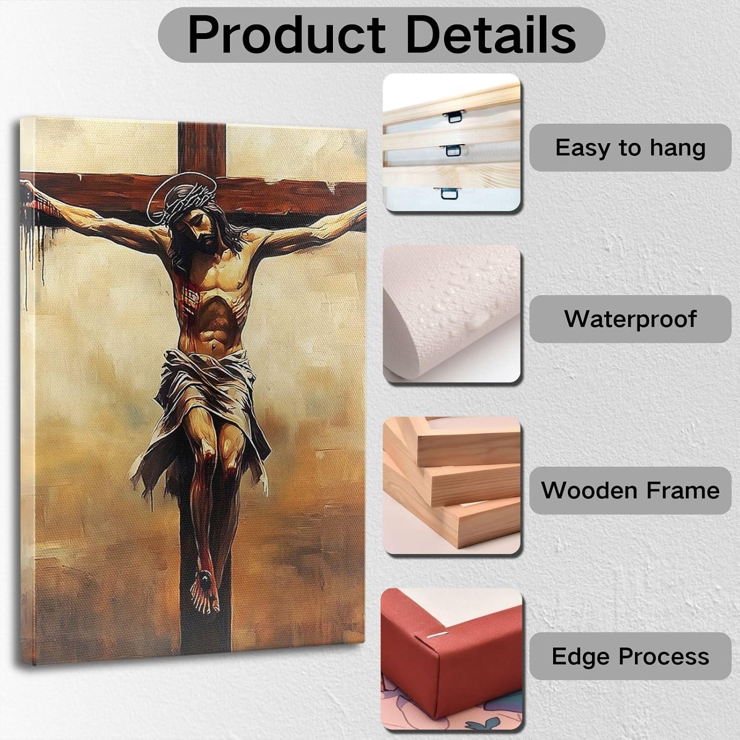 Our Honest Review: Sawjug Jesus Cross Canvas Wall Art Set