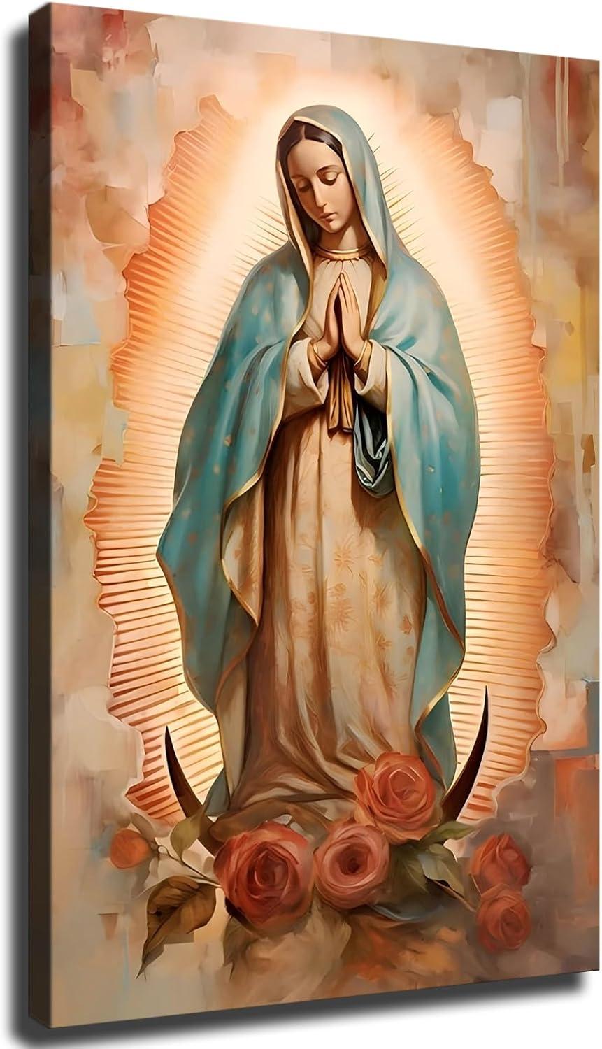 Why We Love the Catholic Mother Mary Framed Wall Art decor