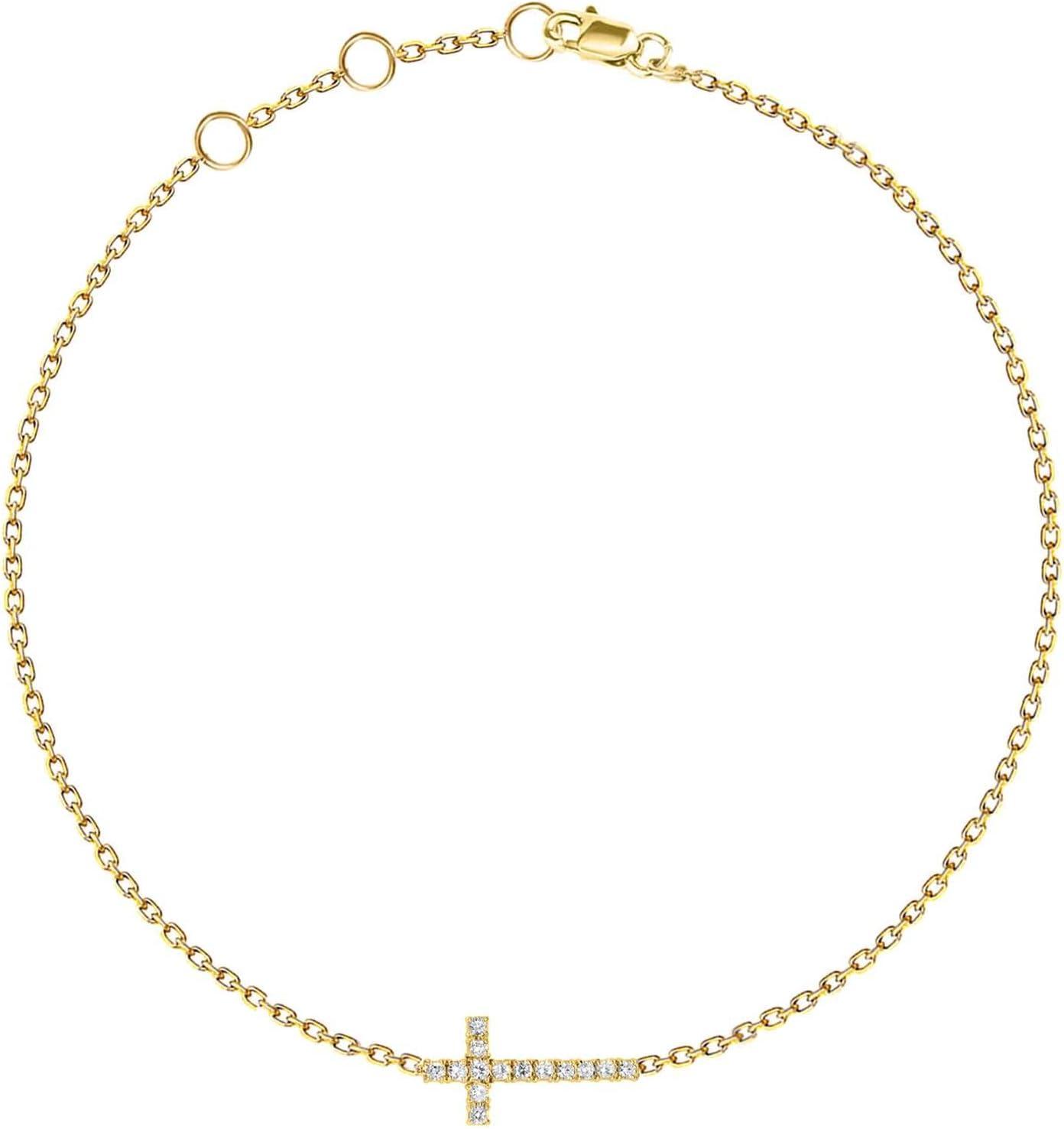 Our ⁣Review ⁢of the⁤ 14k Gold diamond Tiny Cross Bracelet: Elegant ‌& Meaningful Gift