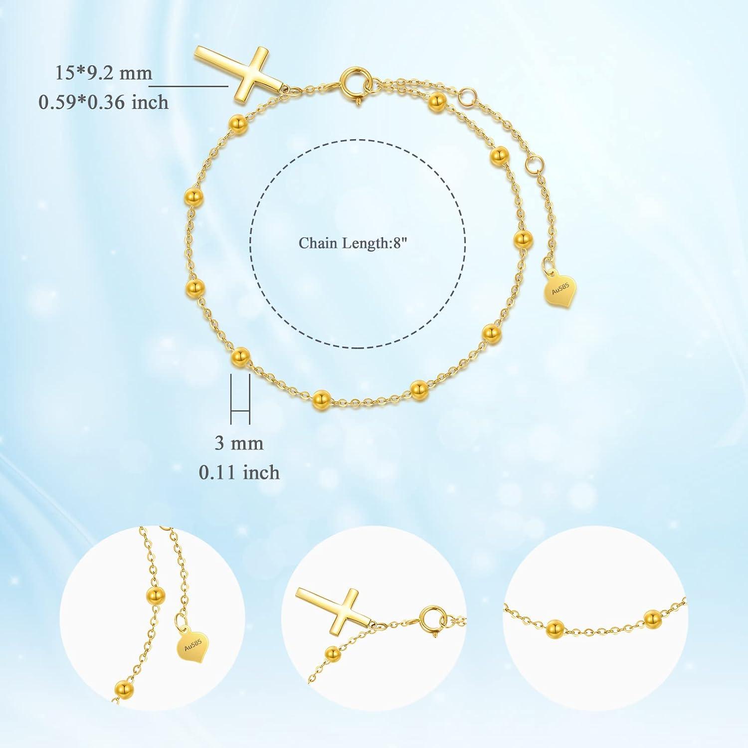 Our⁣ Honest Take on the Solid 14kt Gold Rosary cross Bracelet for Women