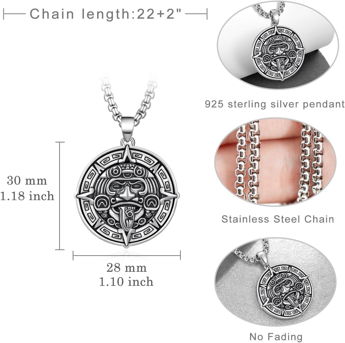 Our Honest Review: Aztec Mayan Calendar Sterling Silver⁢ Necklace