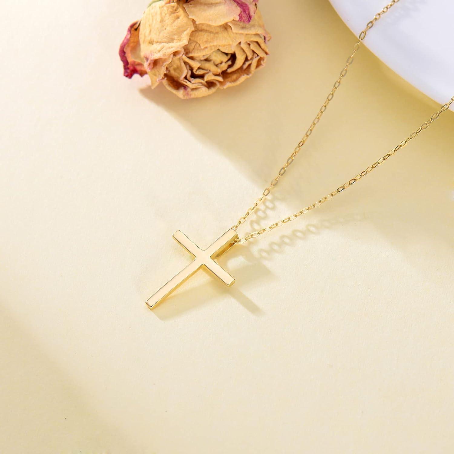 Our Honest ​review of the 14kt Solid Gold Cross Necklace for Women