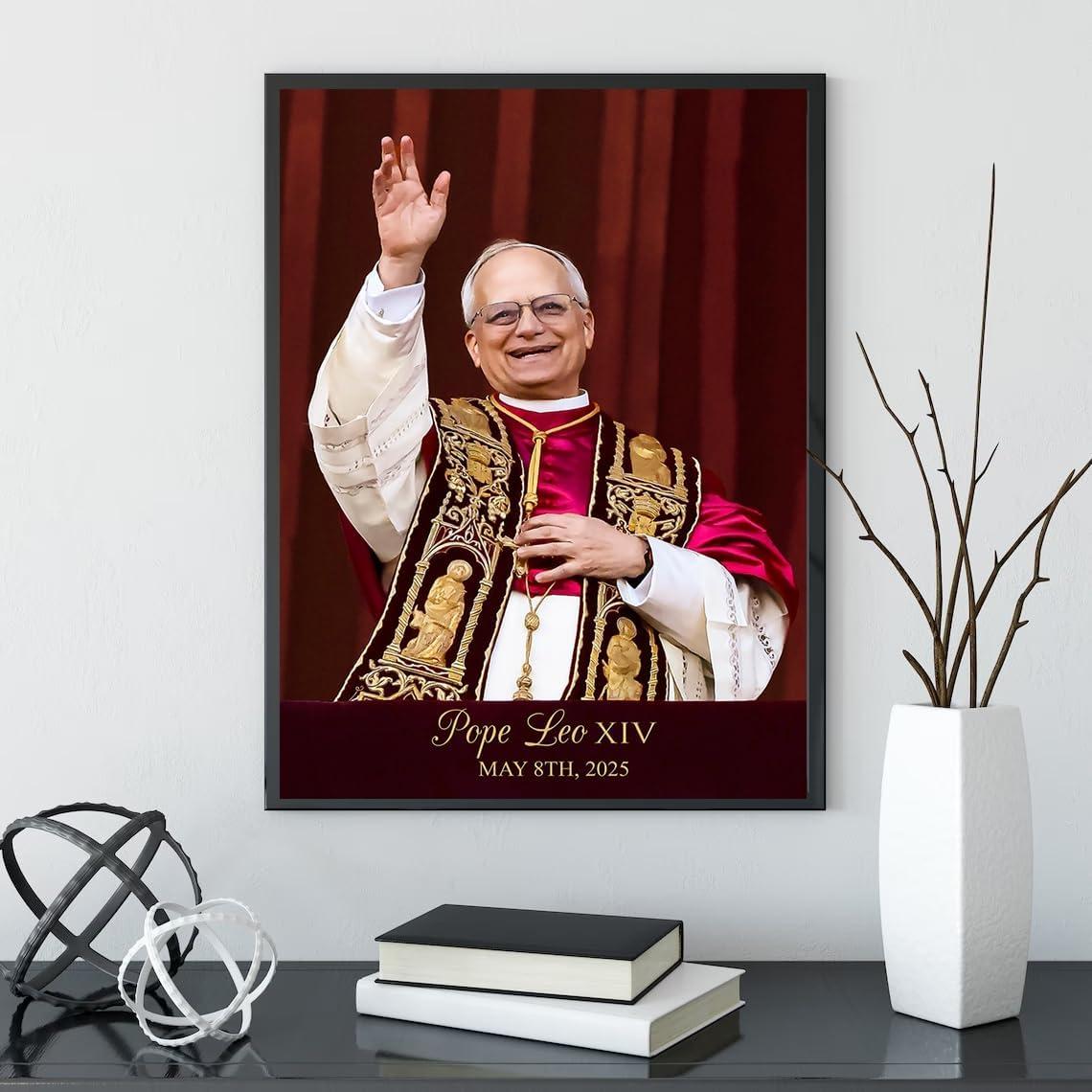 Our Thoughts on the Vintage Pope Leo XIV Religious Wall Art