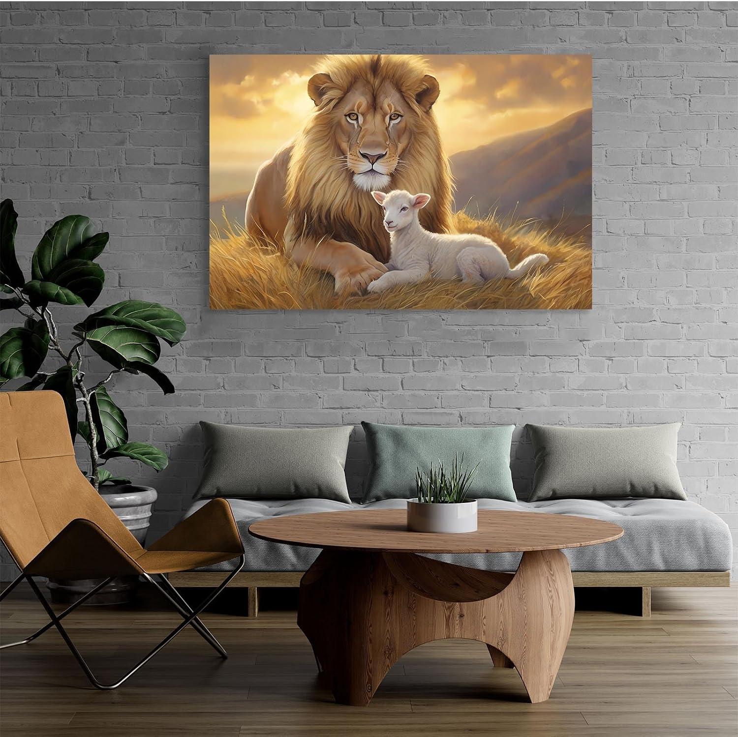 our ‌Review of‌ the Vintage Jesus Lion and ​Lamb Canvas Print