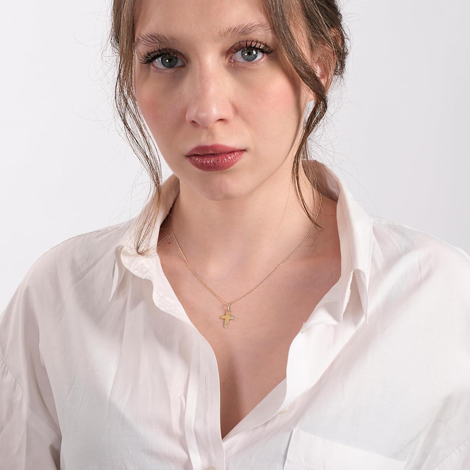 Our Honest Review: MIONZA 14K Gold Plated cross Necklace‍ for ​Women