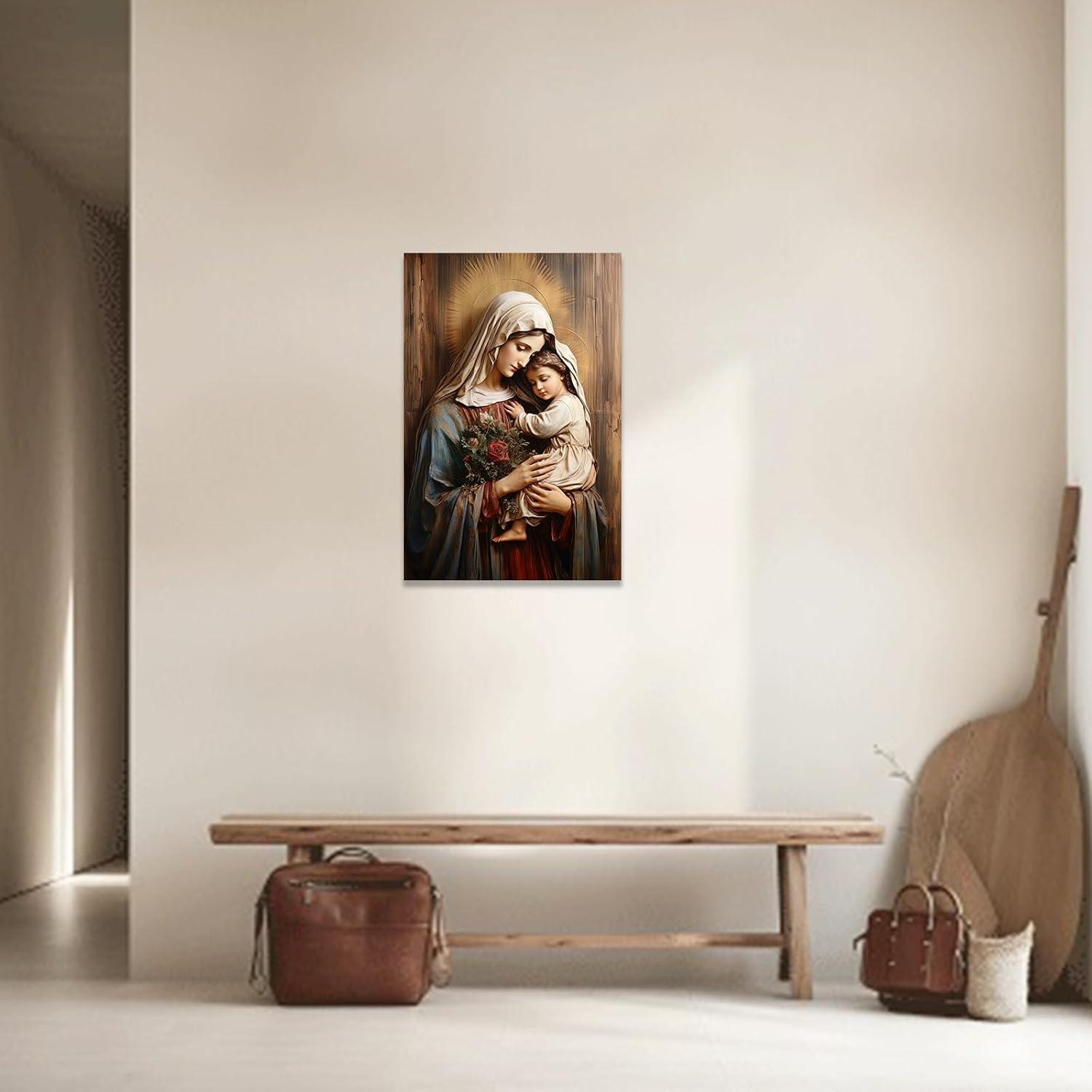 Our Honest Review of the DOARTDO Virgin Mary Wall Art Canvas