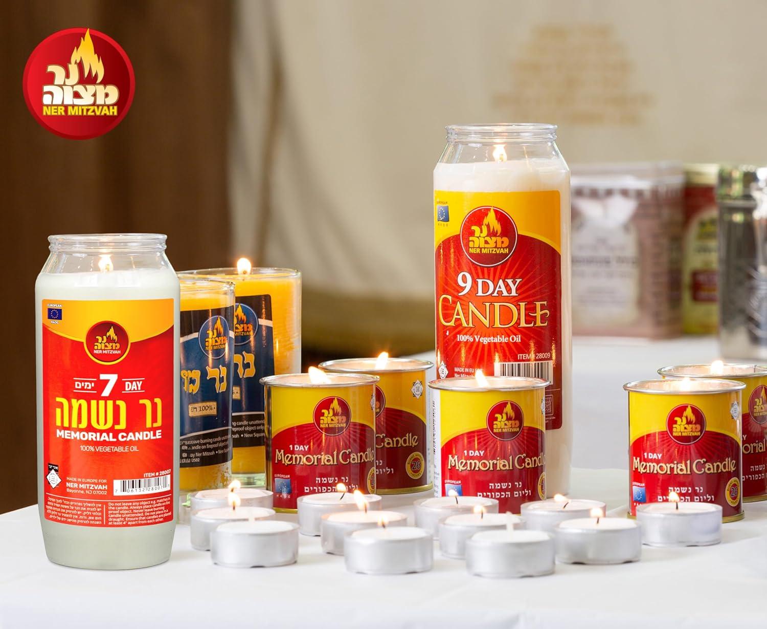 why We Trust Ner Mitzvah 7 Day Yartzeit Candles for Memorials