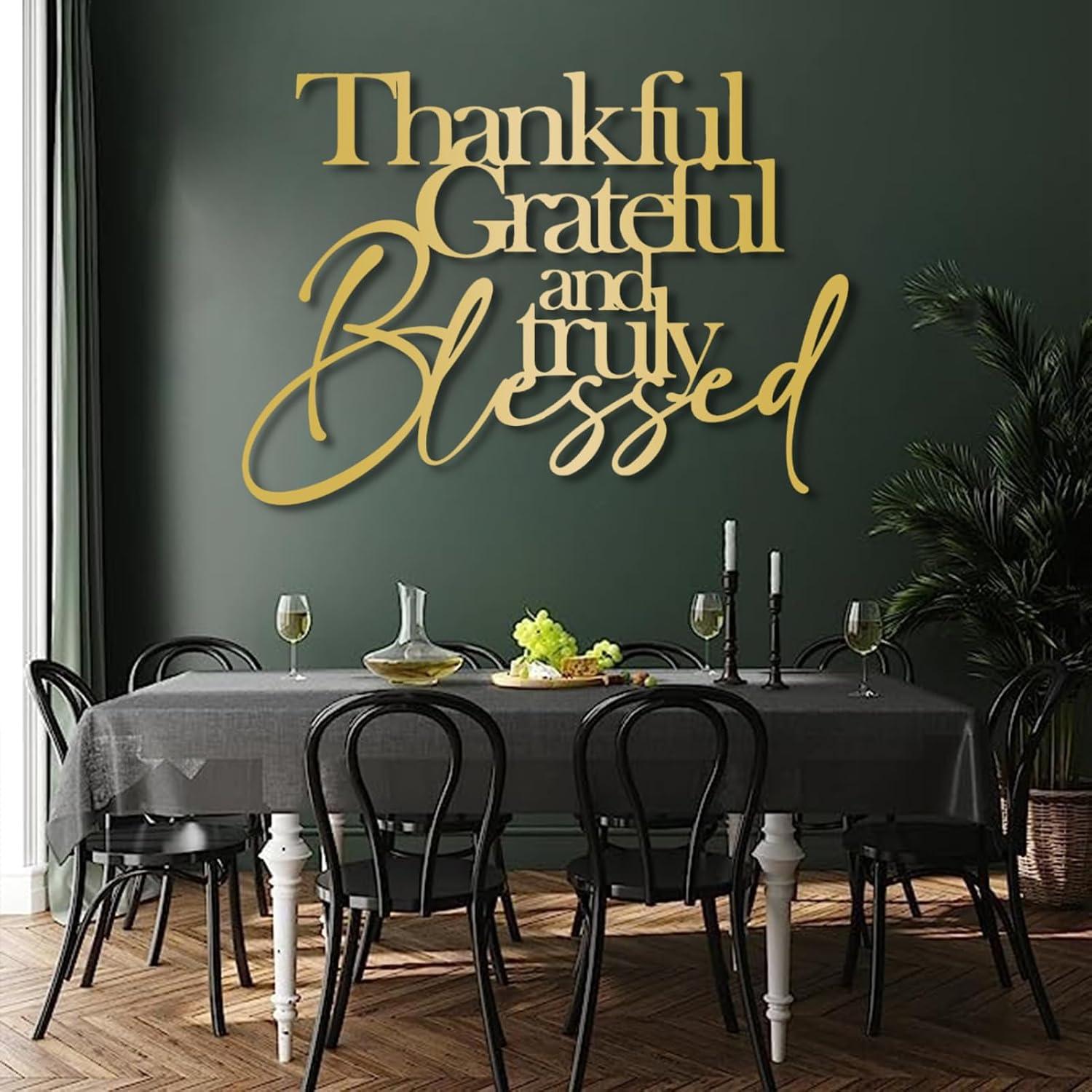 Our Review⁣ of Yemwot's Thankful,‍ Grateful & Blessed Metal Wall decor