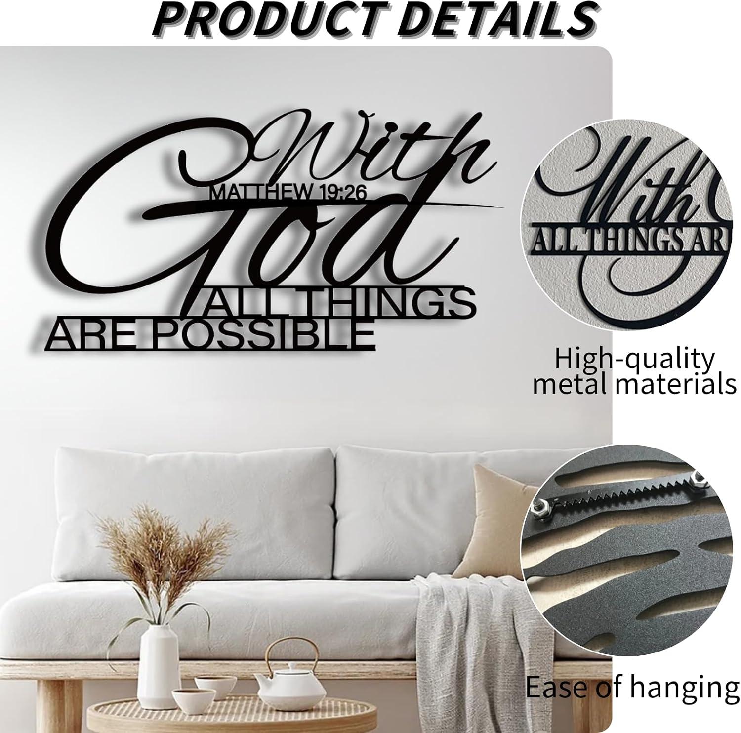 Our Review: Mimiso “With God All Things Are Possible” Metal wall Art
