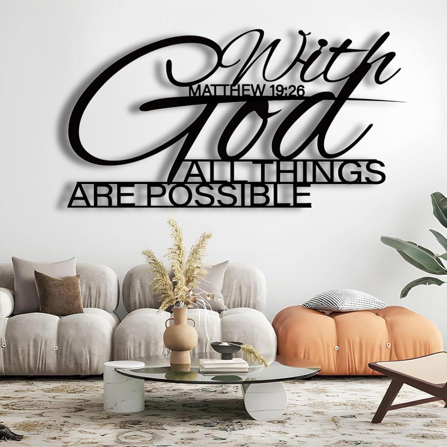 Our Review: Mimiso “With God All Things Are Possible” Metal Wall Art