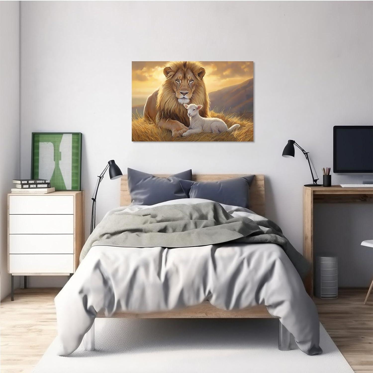 Our Review of the Vintage ‌Jesus Lion and ⁣Lamb Canvas⁤ Print