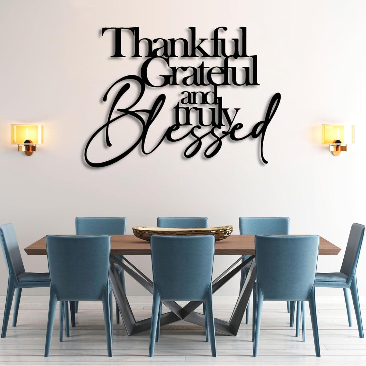 Our Review of Yemwot's Thankful, Grateful & ⁢blessed Metal Wall Decor
