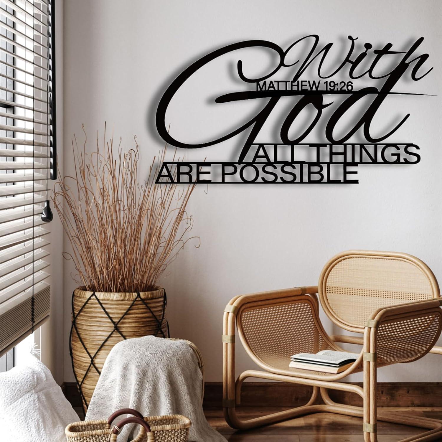 Our Review: Mimiso “With God All Things Are Possible” Metal Wall Art