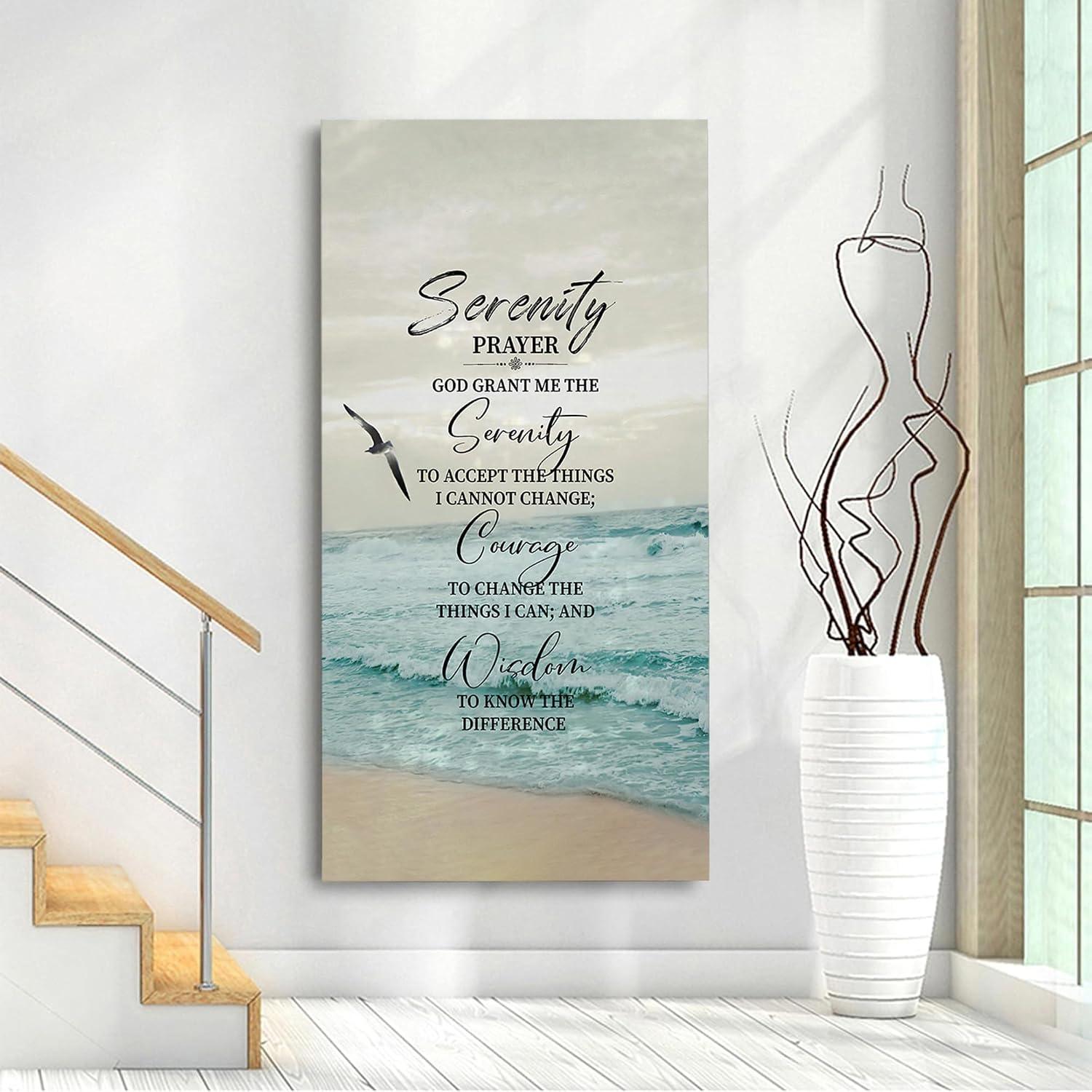 Why We Love the MountFlow Serenity Prayer Canvas ⁢Wall Art