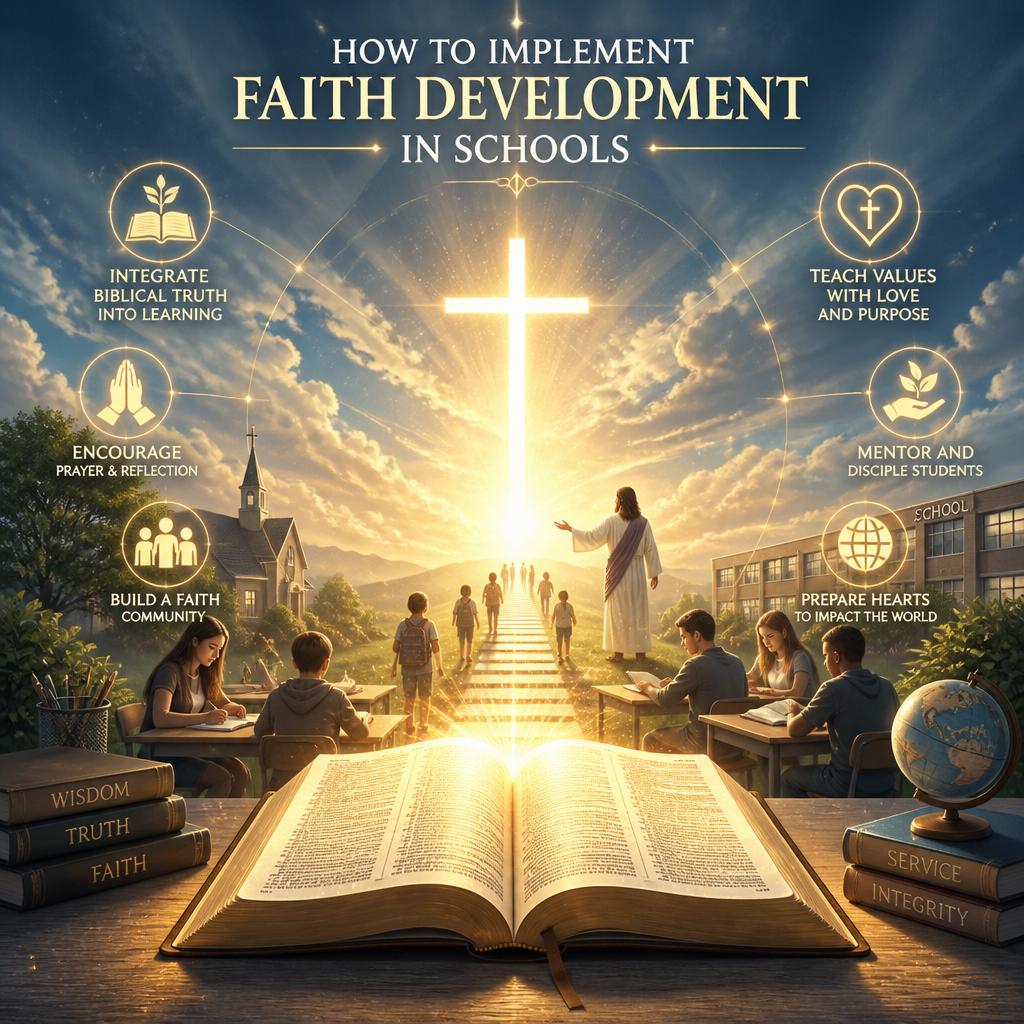 To effectively implement faith development, schools can: