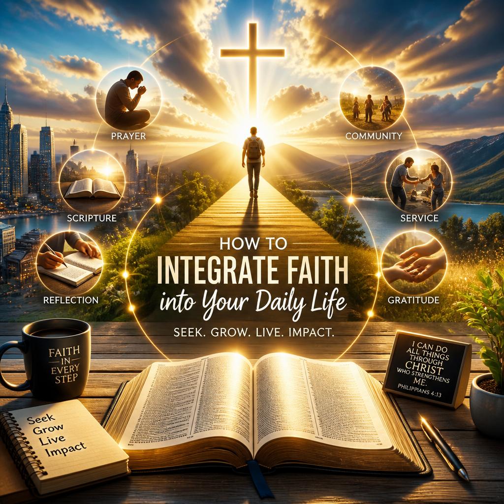 Integrating faith into your life is ultimately about action. Your daily choices and behaviors should reflect your beliefs, creating a seamless connection between faith and daily living