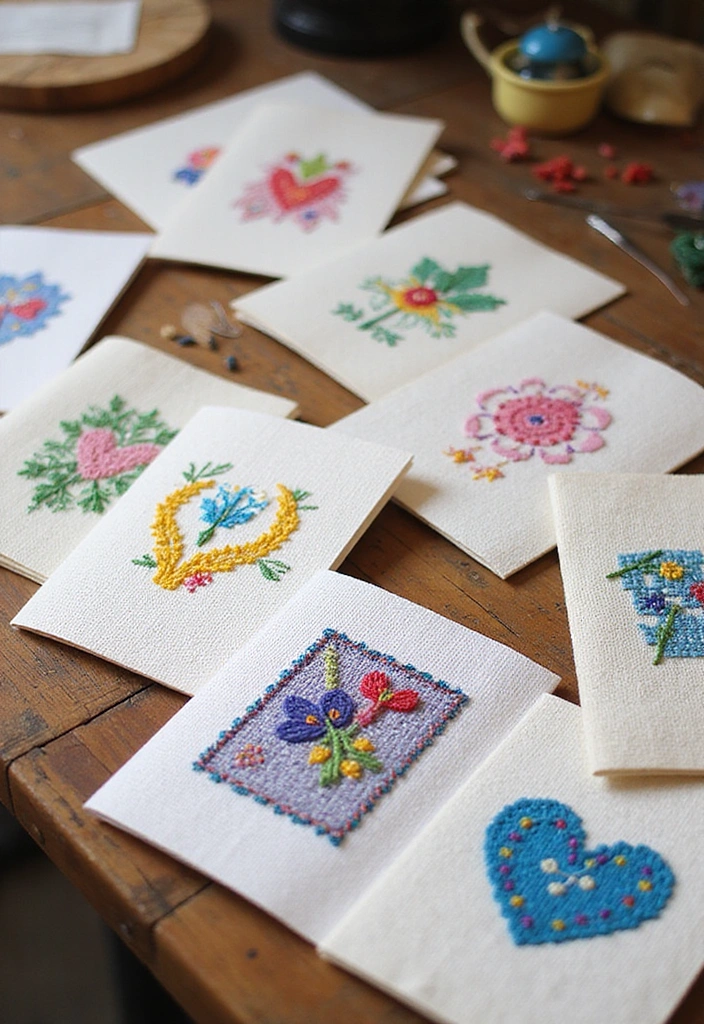 25 Fun Jesus Crafts for Kids That'll Make You Say 'Wow!' - 6. Cross-Stitched Cards