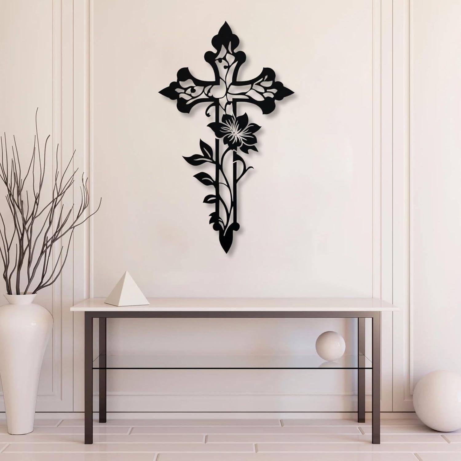 How We Enhanced Our Space with Cross Metal Wall Art Decor