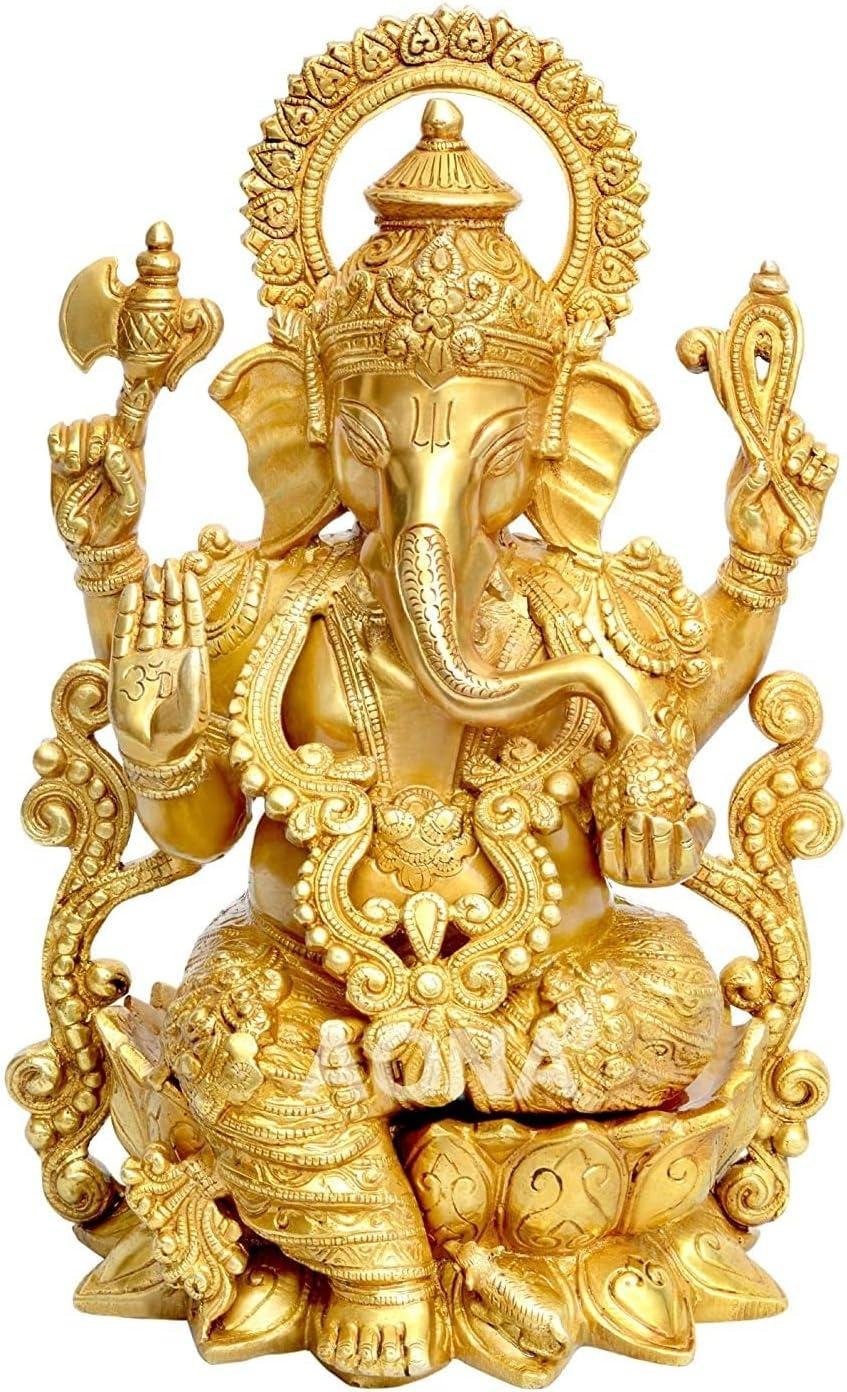 Our Honest Review: 13-Inch Antique Brass Ganesha Statue for Home Decor