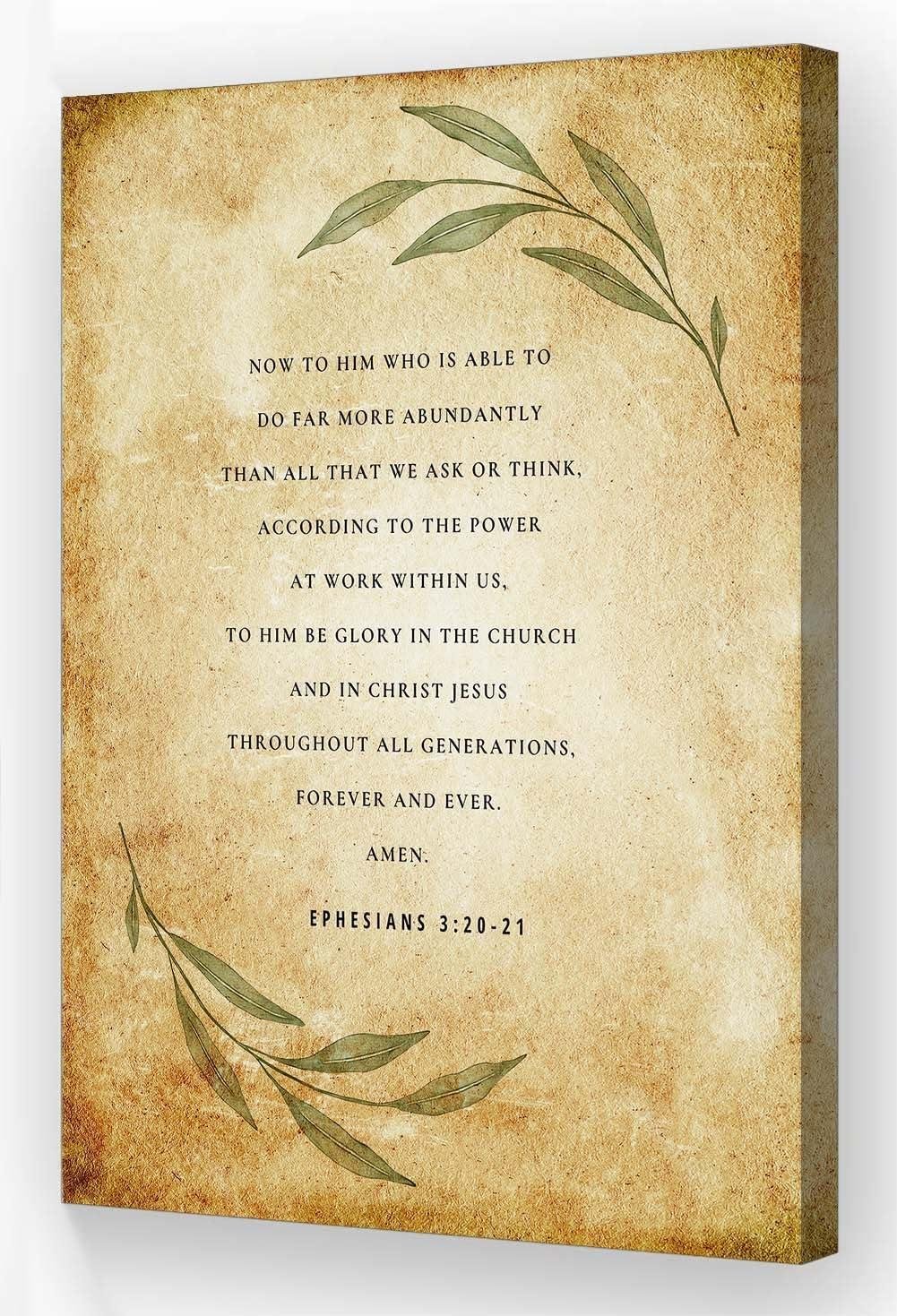 Why We Love the Heskyii Ephesians 3:20-21 Canvas Wall Art